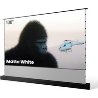 AWOL VISION 100" Motorized Rising Matte White Projector Screen for Long Short Ultra Short Throw Projector, Floor Stand Indoor Outdoor Theater Screen,
