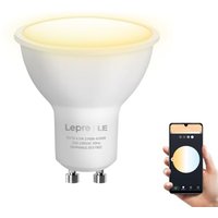 Lepro GU10 Smart Bulb, Warm to Cool White Smart Lightbulbs, Dimmable GU10 LED Spotlight Bulbs, Works with Alexa and Google Home, 4.5W=50W, CCT, 100°