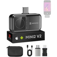 HIKMICRO Mini2 V2 Thermal Camera - iOS/Android, 256x192 IR, 512x384 SuperIR, 50° Wide Angle, 25Hz, No Battery, for Phone/Tablet/PC, USB-C/Lightning P