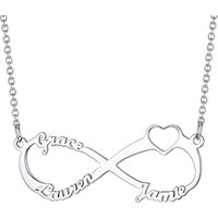 PROSTEEL Women Infinity Name Necklace Personalized with Birthstones, 1/2/3/4 Names Family Mom Nameplate Jewelry, Gold Plated/Stainless Steel-Send Gift