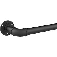 GCurtain Industrial Curtain Poles, 36-72 Inch, 1-1/8 Inch Diameter, Wrap Around Curved Curtain Poles for Indoor and Outdoor, Modern Contemporary Desig
