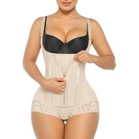 SHAPERX Shapewear for Women Tummy Control Body Shaper Fajas Colombianas Zipper Open Bust Bodysuit