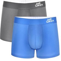 JustWears Everyday & Active Mens Trunks, 2 Pack | Breathable Anti-Chafe Underwear with Moisture-Wicking MicroModal Air Cool Fabric & PouchTech⢠Supp