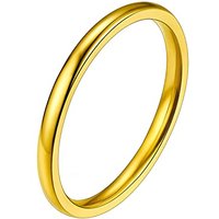 PROSTEEL Men's Stainless Steel Rings, 2/4/6/8MM Width Band - Send Gift Box 2mm-gold Plated Y