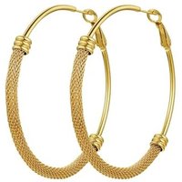 PROSTEEL Hoop Earrings for Women Large Stylish Big Hoops Hypoallergenic 316L Stainless Steel for Women Ladies Gold Plated/Black/Silver 20/30/40/50/60/