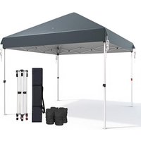 Pop up Gazebo 3m x 3m, Garden Heavy Duty Gazebo with Roller Bag, Waterproof Camping Shelter, Windproof and UV protection, Dark Grey