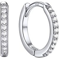 PROSTEEL Huggie Hoop Earrings for Women, Hypoallergenic 925 Sterling Silver Post Lightweight Small Sleeper Cartilage Earrings Tiny Hoops 8/10/12/14/15