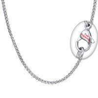 PROSTEEL Mens Chain Necklace - 3MM Wheat Chains Silver/Gold Plated/Black 18"-30" Length, 316L Stainless Steel Custom Engraving Available (Gift Box Inc