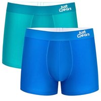 JustWears Everyday & Active Mens Trunks, 2 Pack | Breathable Anti-Chafe Underwear with Moisture-Wicking MicroModal Air Cool Fabric & PouchTech⢠Supp
