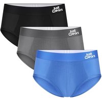 JustWears Everyday Mens Briefs, 3 Pack | Breathable Soft-Touch Underwear with Moisture-Wicking MicroModal Air Cool Fabric & Hyper-Flex Waistband | Erg