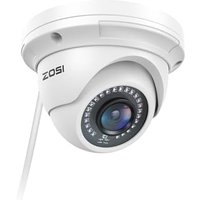 ZOSI 5MP Add-on PoE IP Camera, Outdoor Indoor Home Surveillance Dome Camera with Night Vision, Waterproof, Motion Detection, Only Work POE CCTV Camera