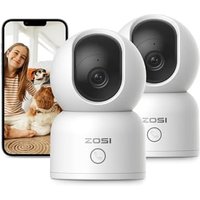 ZOSI 3MP 2K Security Camera, 360° Views Baby/Pet Dog Monitor, 2.4G/5G Dual-Band WiFi Pan/Tilt Indoor Camera, One-Touch Call,Smart Person Detection, 2