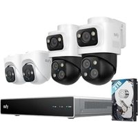 eufy Security PoE NVR CCTV Camera Systems S4, 2 Bullet-PTZ Cameras and 2 Turret Cameras with 2TB Hard Drive, 360° PTZ, Smart Video Finder, Cross-Cam