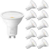 Lepro GU10 LED Bulbs, Warm White 2700K, A Energy Class, 590LM, 3.3W (50W Equivalent), 100° Wide Beam Angle, 50000H Long Life, Energy Saving LED Spotl