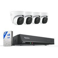 Reolink 4K PoE CCTV Camera Systems 8CH with 2TB HDD NVR and 4 X 8MP Home Security IP Cameras with Person/Vehicle Detection for 24/7 Recording Night Vi