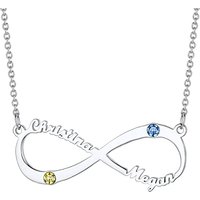 PROSTEEL Women Infinity Name Necklace Personalized with Birthstones, 1/2/3/4 Names Family Mom Nameplate Jewelry, Gold Plated/Stainless Steel-Send Gift