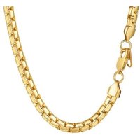 PROSTEEL Mens Necklace Chain Stylish Flat Box Chain Link Black/Silver/Gold Plated, Hypoallergenic 316L Stainless Steel Jewellery (with Gift Box) 26"(6