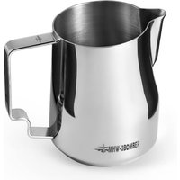MHW-3BOMBER Milk Frothing Pitcher 450ml/15.2oz Milk Frother Cup Espresso Steaming Pitcher Stainless Steel Milk Frother Cup Barista Latte Art Round Spo