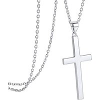 PROSILVER Sterling Silver Cross Necklace for Men, Crucifix Cross Pendant with Adjustable Chain Hypoallergenic Silver/Gold Plated Christian Jewellery G
