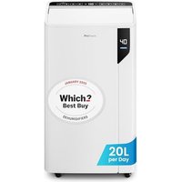 Pro Breeze® 20L/Day Compressor Dehumidifier - Energy Efficient with Laundry Mode, Humidity Sensor & Indicator, Carbon Air Filter for Mould, Damp & Mo