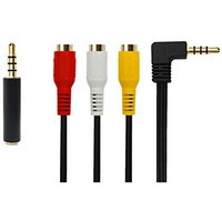 QiCheng&LYS DVD Audio Out Cord,Gold Plated 3.5mm Male to 3RCA Female Stereo Audio Cable for Smartphones,MP3 Tablets Speakers,Home Theater 0.2m (3.5 El