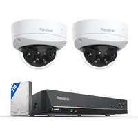 REOLINK Duo 3V PoE 16MP UHD Dual-Lens Security Camera with 180° Panoramic View, Motion Track, F1.6 Color Night Vision, 2X Duo 3V PoE Bundle with RLN8