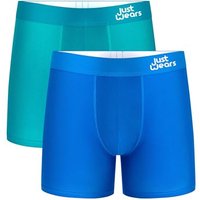 JustWears Everyday & Active Mens Boxer Briefs, 2 Pack | Breathable Anti-Chafe Underwear with Moisture-Wicking MicroModal Air Cool Fabric & PouchTechâ