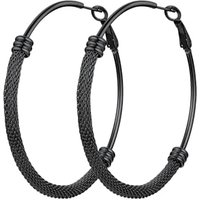 PROSTEEL Hoop Earrings for Women Large Stylish Big Hoops Hypoallergenic 316L Stainless Steel for Women Ladies Gold Plated/Black/Silver 20/30/40/50/60/