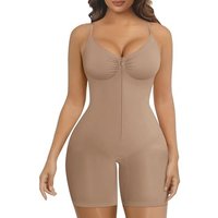 SHAPERX Shapewear Bodysuit Tummy Control Seamless Body Shaper Zip Front with Hooks High Compression Waist Sculpting Invisible Under Dress