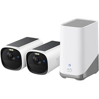 eufy Security eufyCam E40 2-Cam Kit (HomeBase S380) Solar Security Camera Outdoor Wireless, 2K Resolution, MaxColour Night Vision, HomeKit Compatible,
