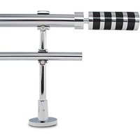 GCurtain Adjustable Double Curtain Pole, 170-310cm, 3/4 Inch Diameter, Wall Mount, Black Cylinder Finials Black Cylinder 170cm-310cm, 3/4" Diameter