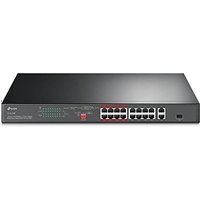 TP-Link 16-Port 10/100 Mbps + 2-Port Gigabit Rackmount PoE Switch with 16-Port PoE+, with lifetime warrenty (TL-SL1218P)