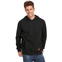 VICT POPU Hoodies For Men UK Jumpers Pullover Hooded Sweatshirts Plaid Jacquard Long Sleeve Drawstring Work Hipster Casual Hoodie L Black