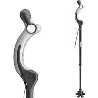 REHAND Adjustable Walking Stick for Seniors Adults - Ergonomic Anti-Slip Grip, 10 Height Settings (40"-49"), 350lbs Weight Capacity, Self-Standing Fol