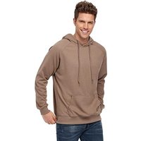 VICT POPU Hoodies For Men UK Jumpers Pullover Hooded Sweatshirts Plaid Jacquard Long Sleeve Drawstring Work Hipster Casual Hoodie S Khaki
