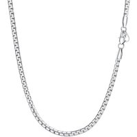 PROSTEEL Mens Necklace Chain Stylish Flat Box Chain Link Black/Silver/Gold Plated, Hypoallergenic 316L Stainless Steel Jewellery (with Gift Box) 20"(5