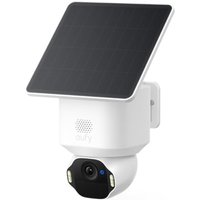 eufy Security SoloCam E42, 4K Security Camera Wireless Outdoor, HomeBase S380 Compatible, Solar Powered, AI Motion Tracking, Strobe Light, Pan & Tilt,