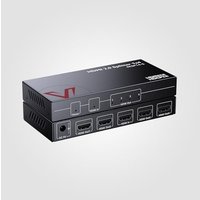 AV Access 1 in 4 Out UHD 4K@60Hz 1080p@120Hz HDMI 2.0 Splitter with Auto Downscaling,18Gbps Zero Latency, 1×4 4K HDMI Splitter with HDR10 & 3D, HD Lo