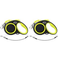 Fida Retractable Dog Lead, 5M Reflective Dog Lead for Large Dogs Up to 50kg (Pack of 2)