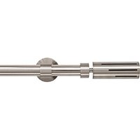 GCurtain Adjustable Single Curtain Pole, 170-310cm, 3/4 Inch Diameter, Brushed Nickel Finish, Wall/Ceiling Mount, Shooting Star Finials Shooting Star