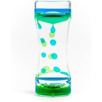 THE TWIDDLERS Green Blue Liquid Motion Timer Sensory Timer Hourglass, 14cm - Kids Water Bubble Lava Lamp Calming Sensory Toy for Autism, Stress Relief