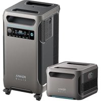 Anker SOLIX F3800 Portable Power Station and BP3800 Expansion Battery, 7.68kWh LiFePO4 Batteries, 6000W AC Output, Solar Generator for Emergencies, Po