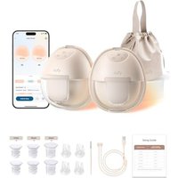 eufy Security Wearable Breast Pump S1 Electric Hands-Free Breast Pump with Heating Technology, App-Controlled Smart Rhythm, Hospital-Grade Suction, Po