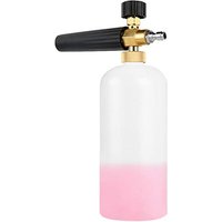 Snow Foam Lance 1/4" Quick Release Car Wash Foam Cannon Pot with Adjustable Nozzle, High Pressure Washer Soap Dispenser Bottle (1L)