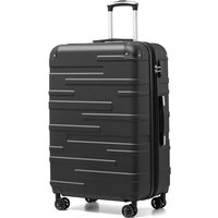 COOLIFE Hard Shell Suitcase with TSA Lock and 4 Spinner Wheels Lightweight Durable (Grey, L(77cm 93L))