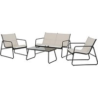 Grand patio Conversation Sets 4 Pieces, Garden Table and Chairs, mesh sling Material, Waterproof, Breathable, Garden Furniture Sets for Outdoor, Backy