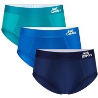JustWears Everyday Mens Briefs, 3 Pack | Breathable Soft-Touch Underwear with Moisture-Wicking MicroModal Air Cool Fabric & Hyper-Flex Waistband | Erg