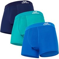 JustWears Active Mens Trunks, 3 Pack | Breathable Anti-Chafe Underwear with PouchTech⢠Support | Moisture-Wicking MicroModal Air Cool Fabric | Seaml