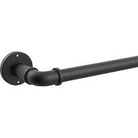 Gcurtain Industrial Double Curtain Pole, 122-213cm (48-84 Inch), 25mm Diameter Wrap Around Blackout Curtain Rod, Curved Heavy Duty Metal Pole for Indo