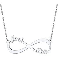 PROSTEEL Women Infinity Name Necklace Personalized with Birthstones, 1/2/3/4 Names Family Mom Nameplate Jewelry, Gold Plated/Stainless Steel-Send Gift